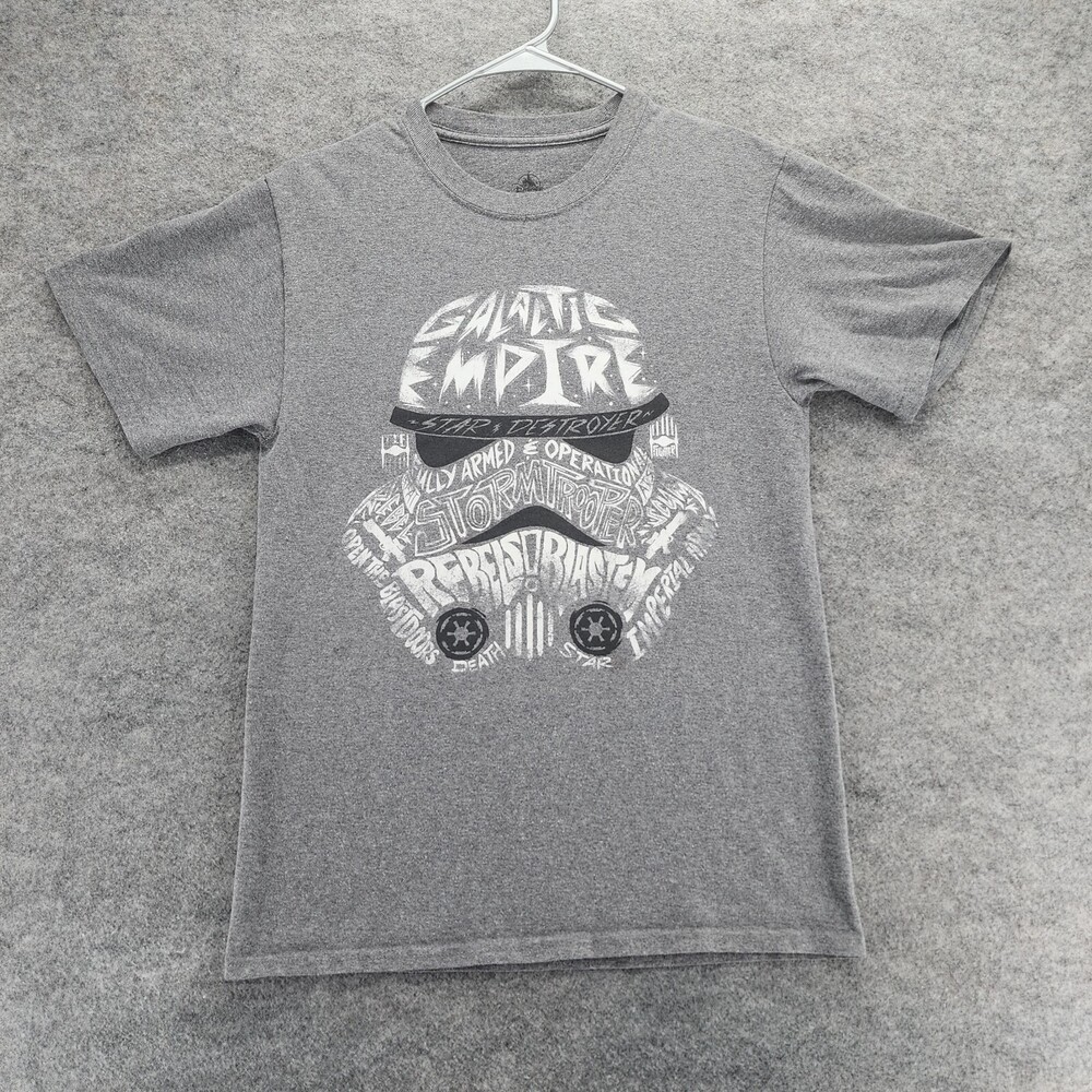 Disney Star Wars Mens Small Short Sleeve Gray Galactic Empire